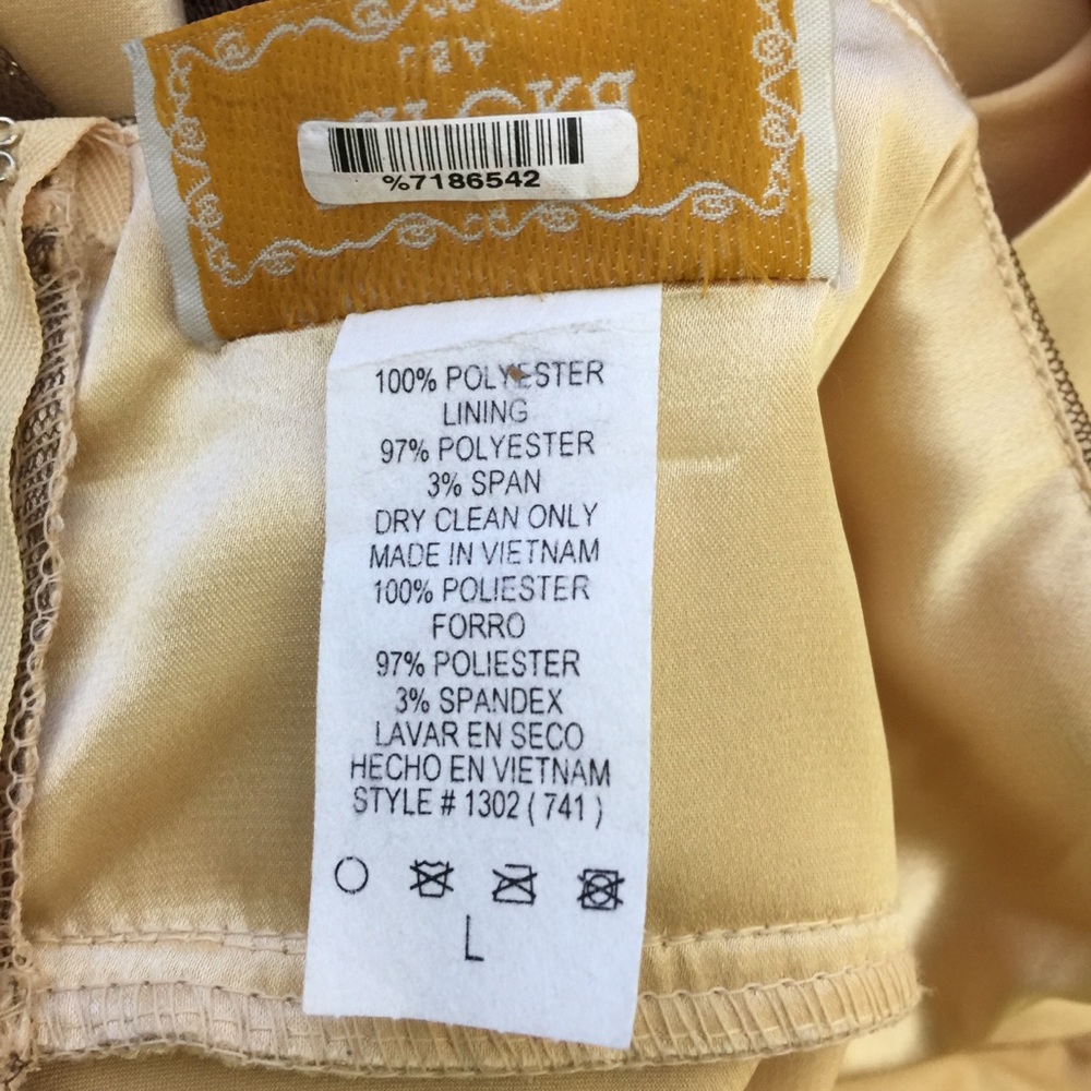 EUC 🔆Eureka 🔆Sparkling Dress. Brown/Gold. Sz L. - Picture 6 of 6